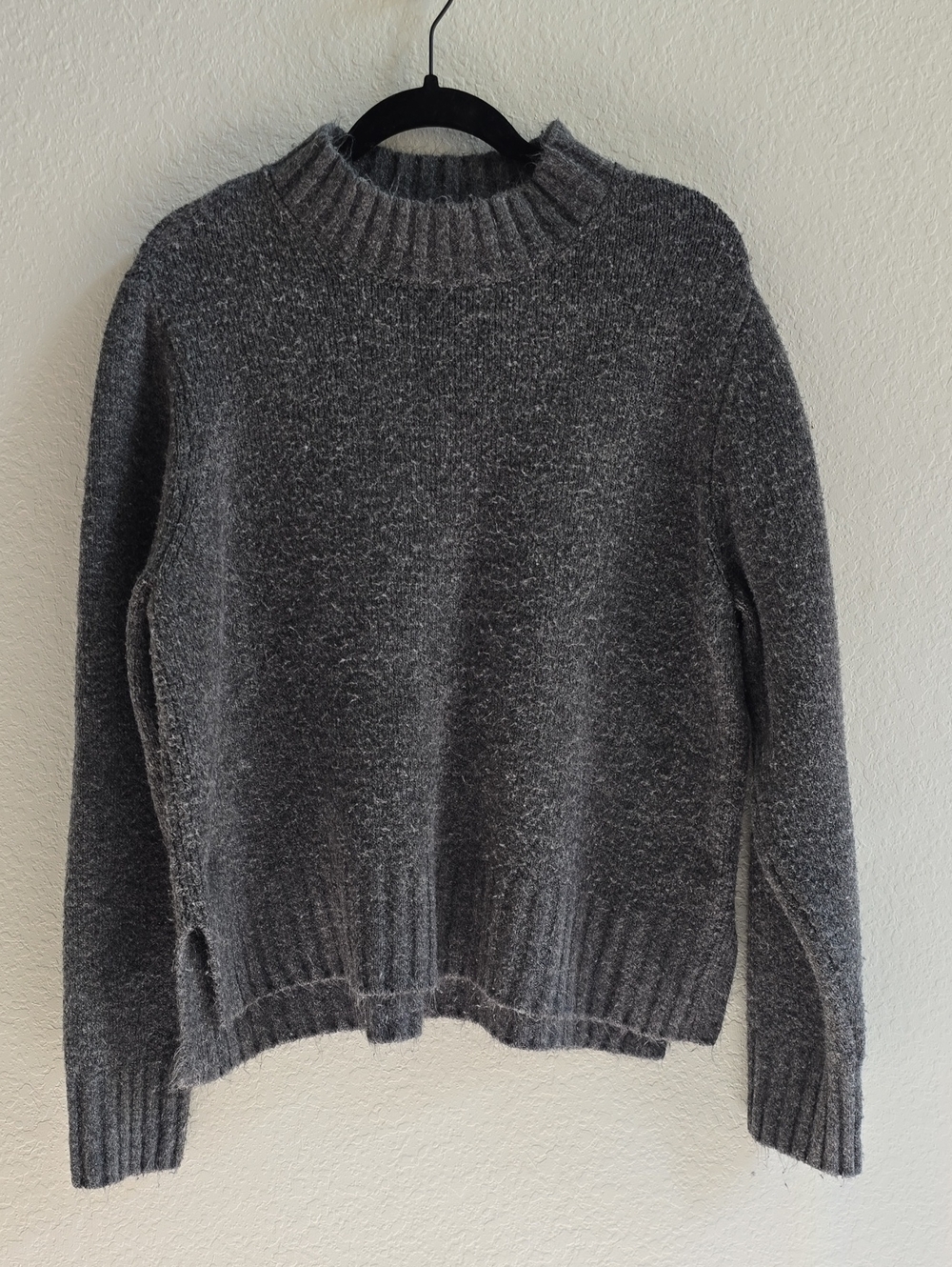 Women’s Mock Neck Cozy Wool Sweater-XL